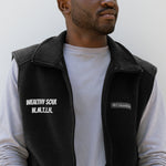 Men’s Wealthy Soul (Worth More Than I Have) Columbia fleece vest
