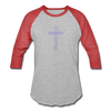 Unisex Baseball T-Shirt - heather gray/red