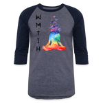 Worth More Than I Have Baseball T-Shirt - heather blue/navy