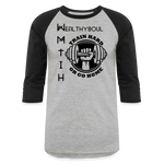 Wealthy Soul Baseball T-Shirt - heather gray/black