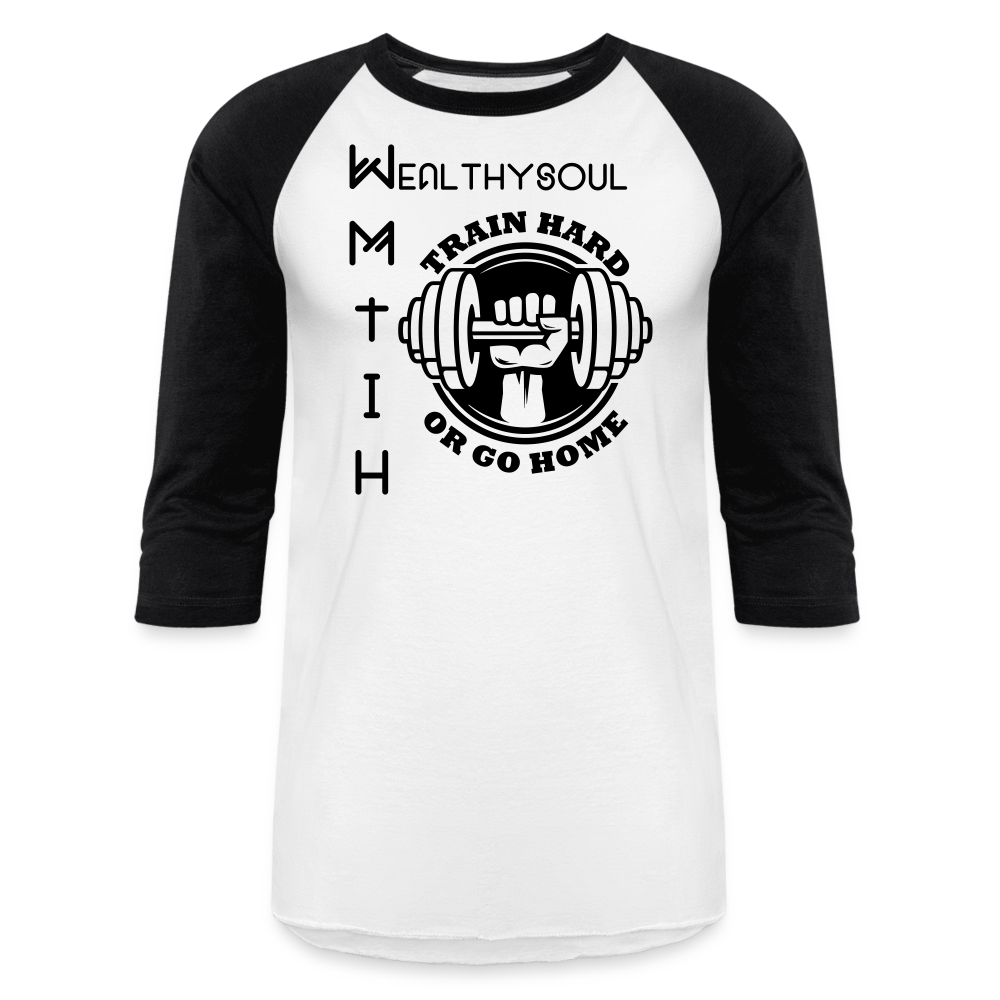 Wealthy Soul Baseball T-Shirt - white/black