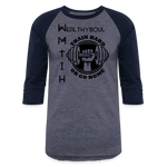 Wealthy Soul Baseball T-Shirt - heather blue/navy