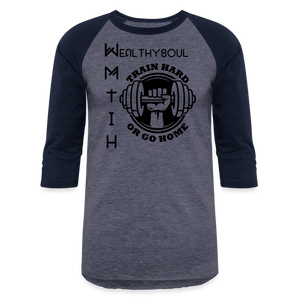 Wealthy Soul Baseball T-Shirt - heather blue/navy