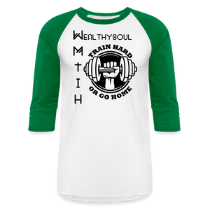 Wealthy Soul Baseball T-Shirt - white/kelly green