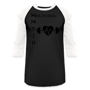 Wealthy Soul Baseball T-Shirt - black/white