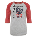 Wealthy Soul Baseball T-Shirt - heather gray/red