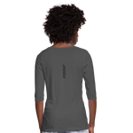 Women's Wealthy Soul Heart 3/4 Sleeve Shirt - charcoal