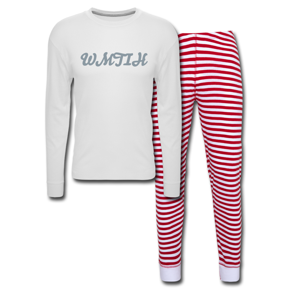 Women's Wealthy Soul Pajama Set - white/red stripe