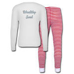 Women's Wealthy Soul Pajama Set - white/red stripe