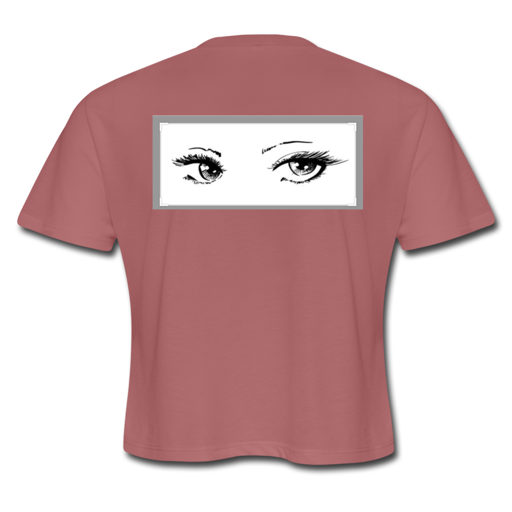 Wealthy Soul Women's Cropped T-Shirt - mauve