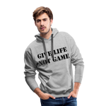 Give Life Not Game Men’s Premium Hoodie - heather gray