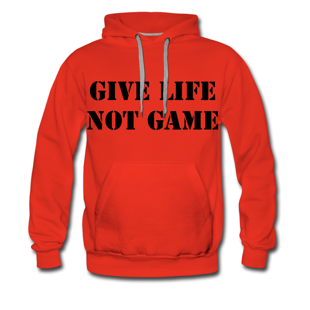 Give Life Not Game Men’s Premium Hoodie - red