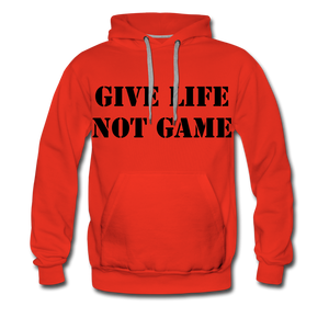 Give Life Not Game Men’s Premium Hoodie - red