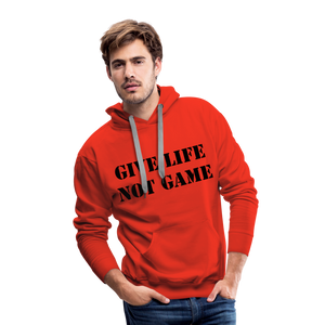 Give Life Not Game Men’s Premium Hoodie - red