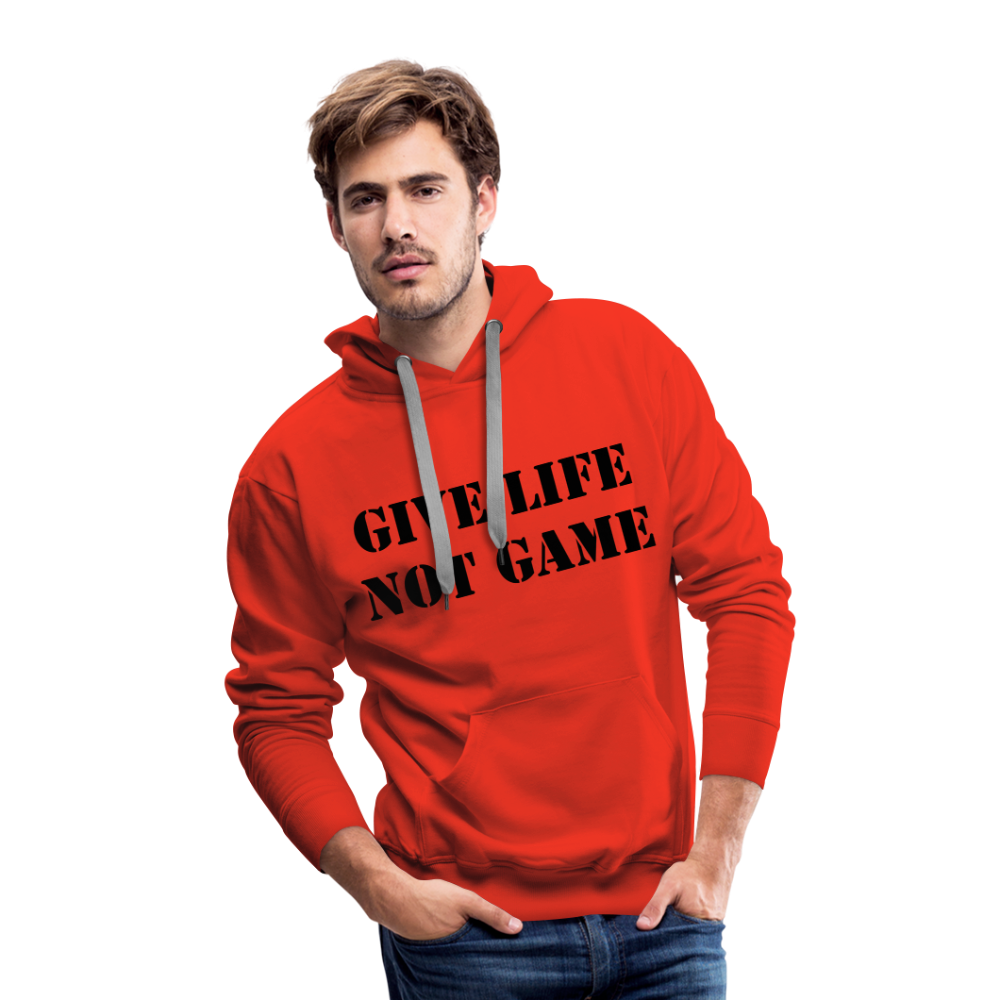 Give Life Not Game Men’s Premium Hoodie - red