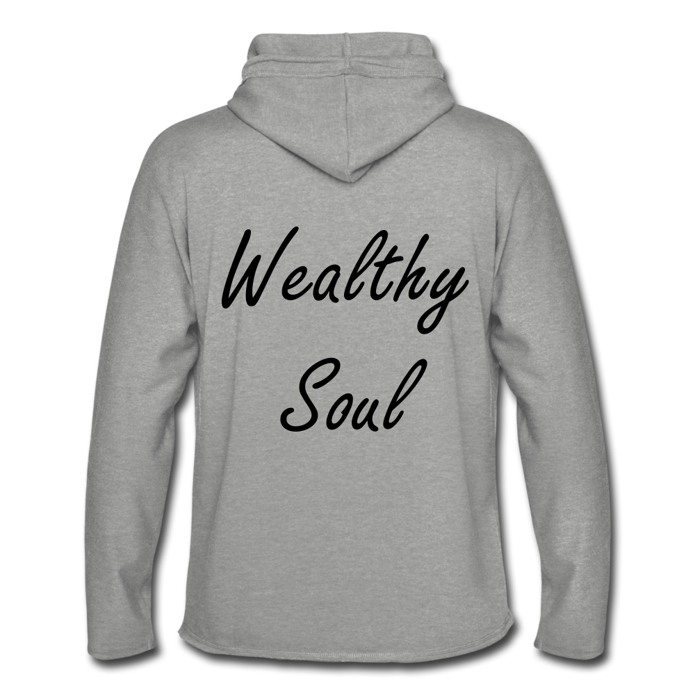 Wealthy Soul Lightweight Terry Hoodie - heather gray