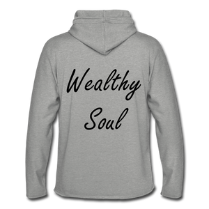 Wealthy Soul Lightweight Terry Hoodie - heather gray