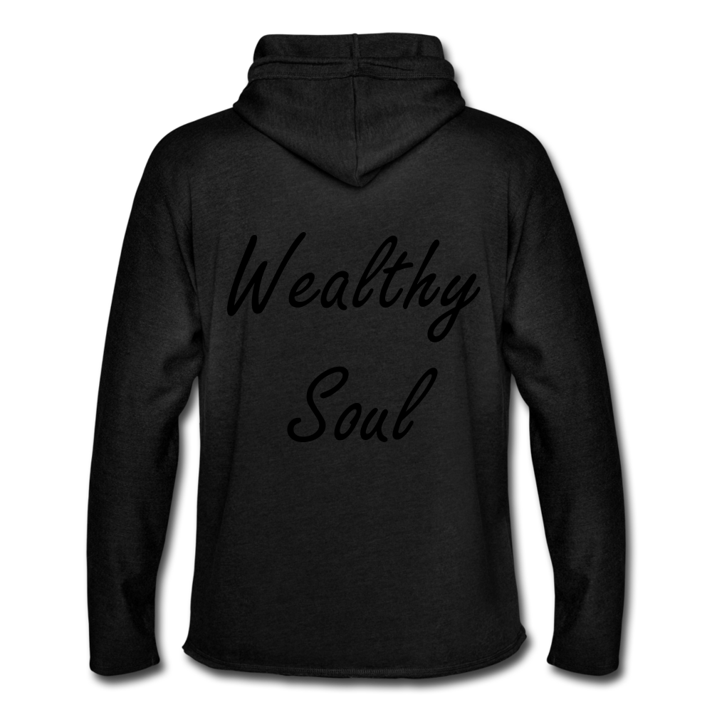 Wealthy Soul Lightweight Terry Hoodie - charcoal gray