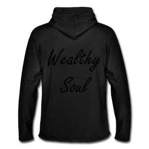 Wealthy Soul Lightweight Terry Hoodie - charcoal gray