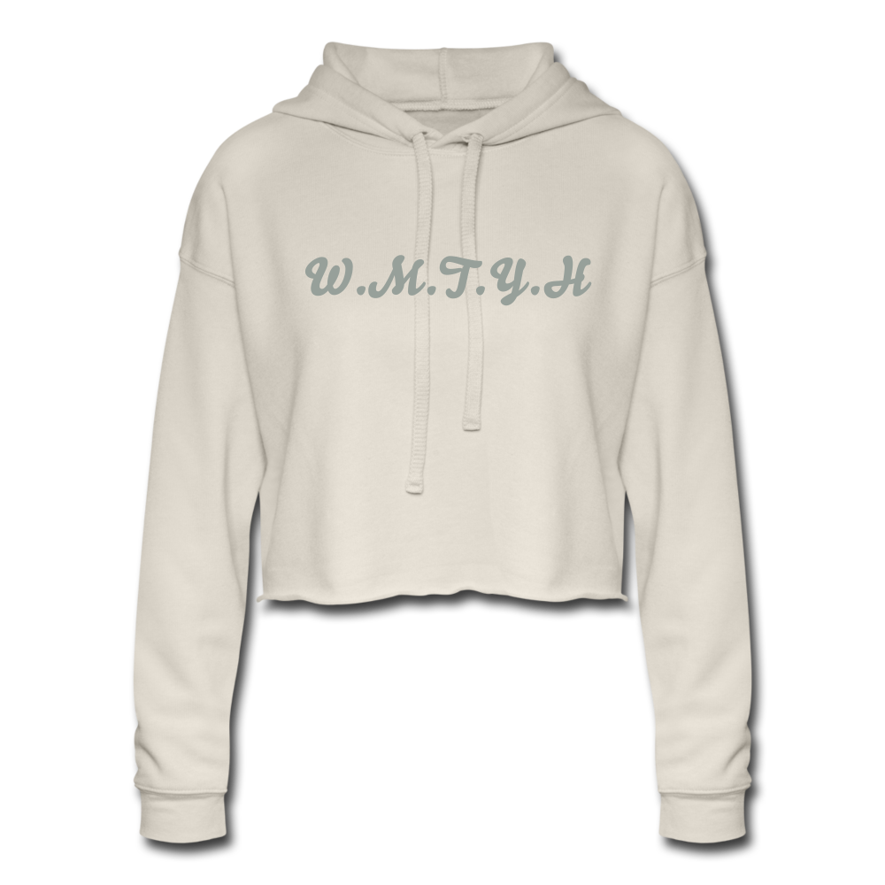 Women's Wealthy Soul Cropped Hoodie - dust