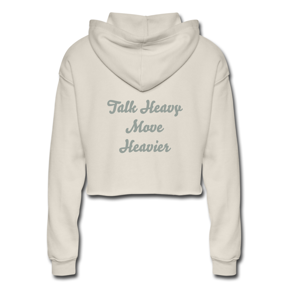 Women's Wealthy Soul Cropped Hoodie - dust