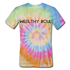 Unisex Tie Dye Wealthy Soul T-Shirt - rainbow