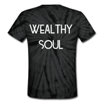 Unisex Tie Dye Wealthy Soul T-Shirt - spider black