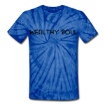 Unisex Tie Dye Wealthy Soul T-Shirt - spider blue