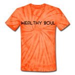 Unisex Tie Dye Wealthy Soul T-Shirt - spider orange