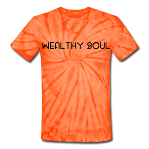 Unisex Tie Dye Wealthy Soul T-Shirt - spider orange