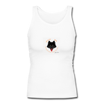 Women's Longer Length Fitted Tank - white