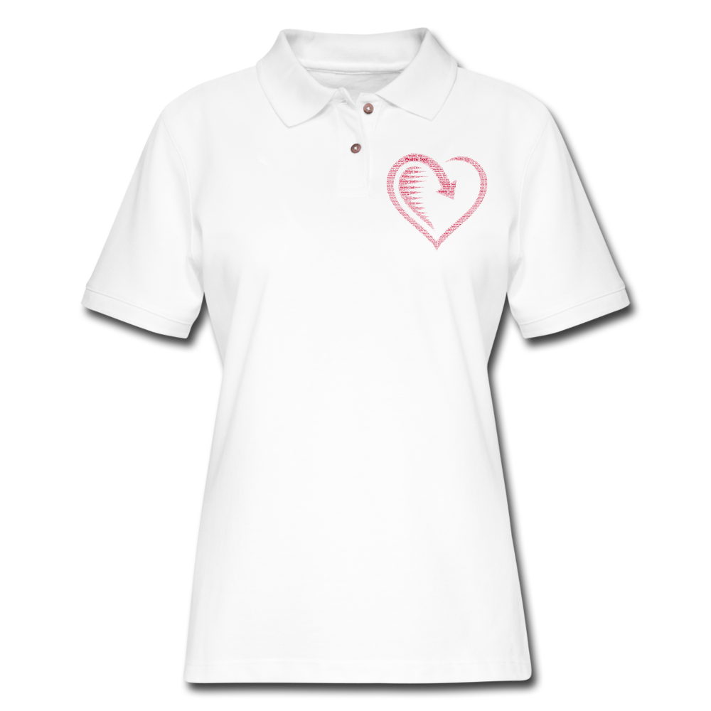 Women's Pique Polo Shirt - white