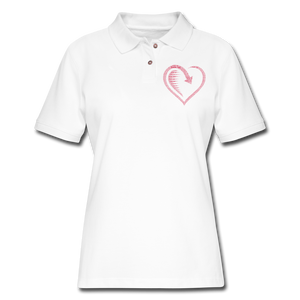 Women's Pique Polo Shirt - white