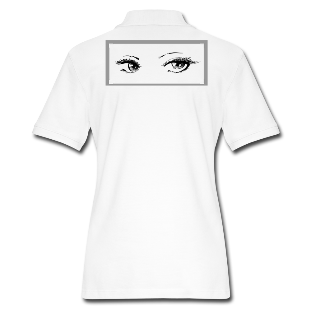 Women's Pique Polo Shirt - white