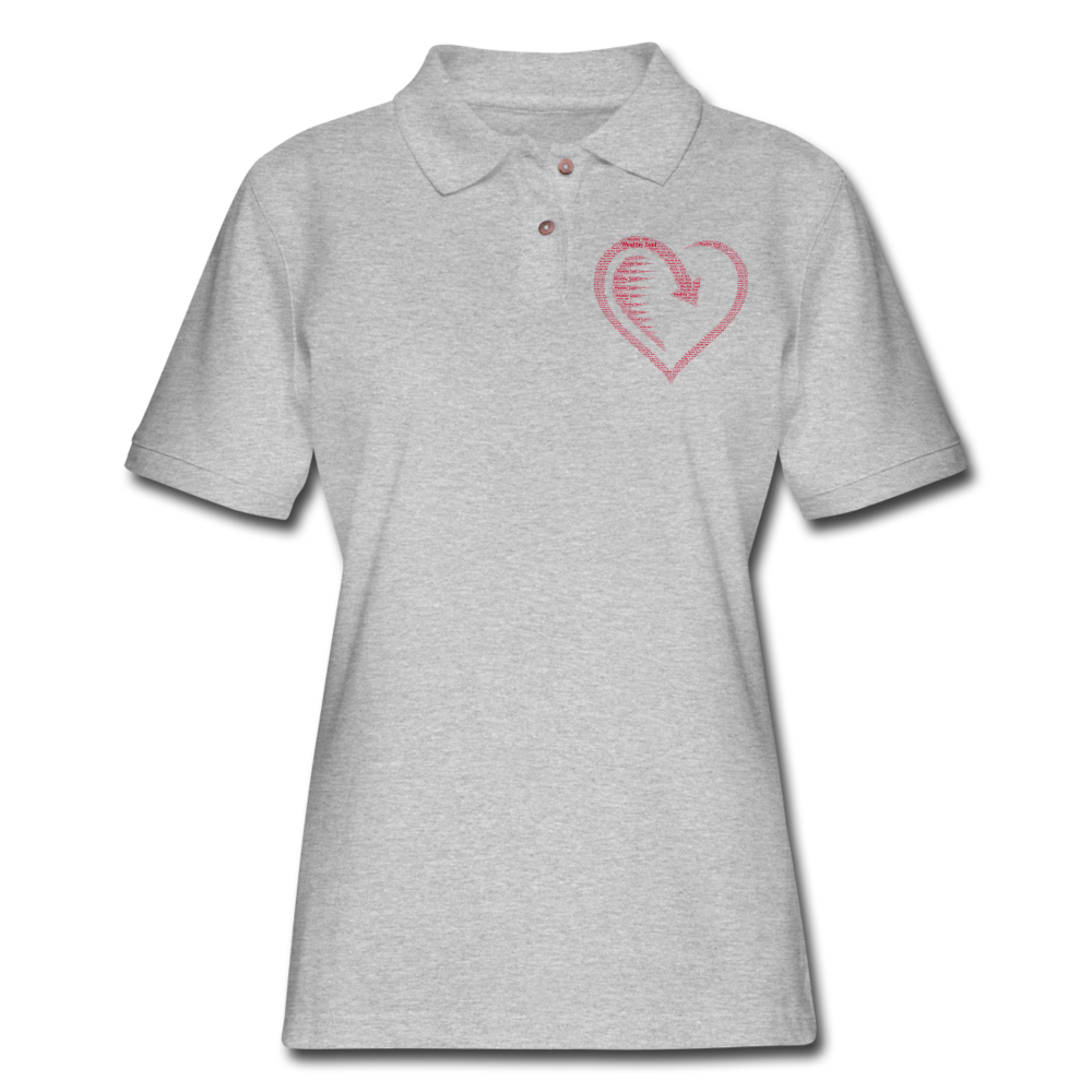 Women's Pique Polo Shirt - heather gray