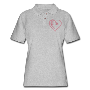 Women's Pique Polo Shirt - heather gray