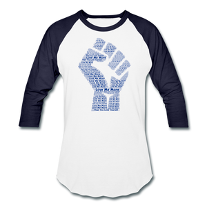 Unisex Baseball T-Shirt - white/navy