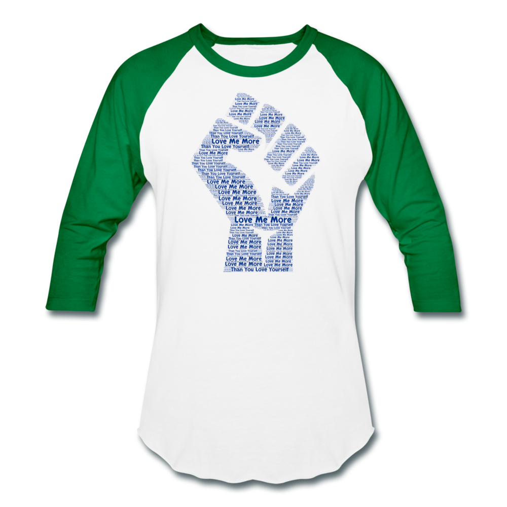 Unisex Baseball T-Shirt - white/kelly green