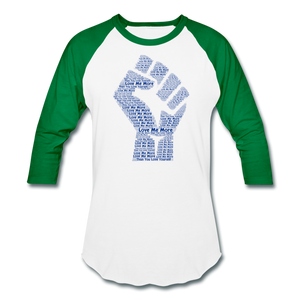 Unisex Baseball T-Shirt - white/kelly green