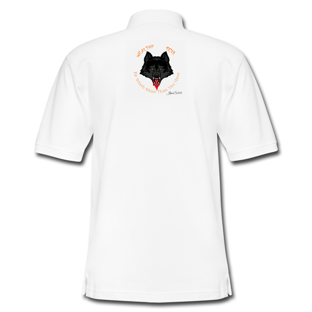 Men's Pique Polo Shirt - white