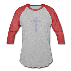 Unisex Baseball T-Shirt - heather gray/red