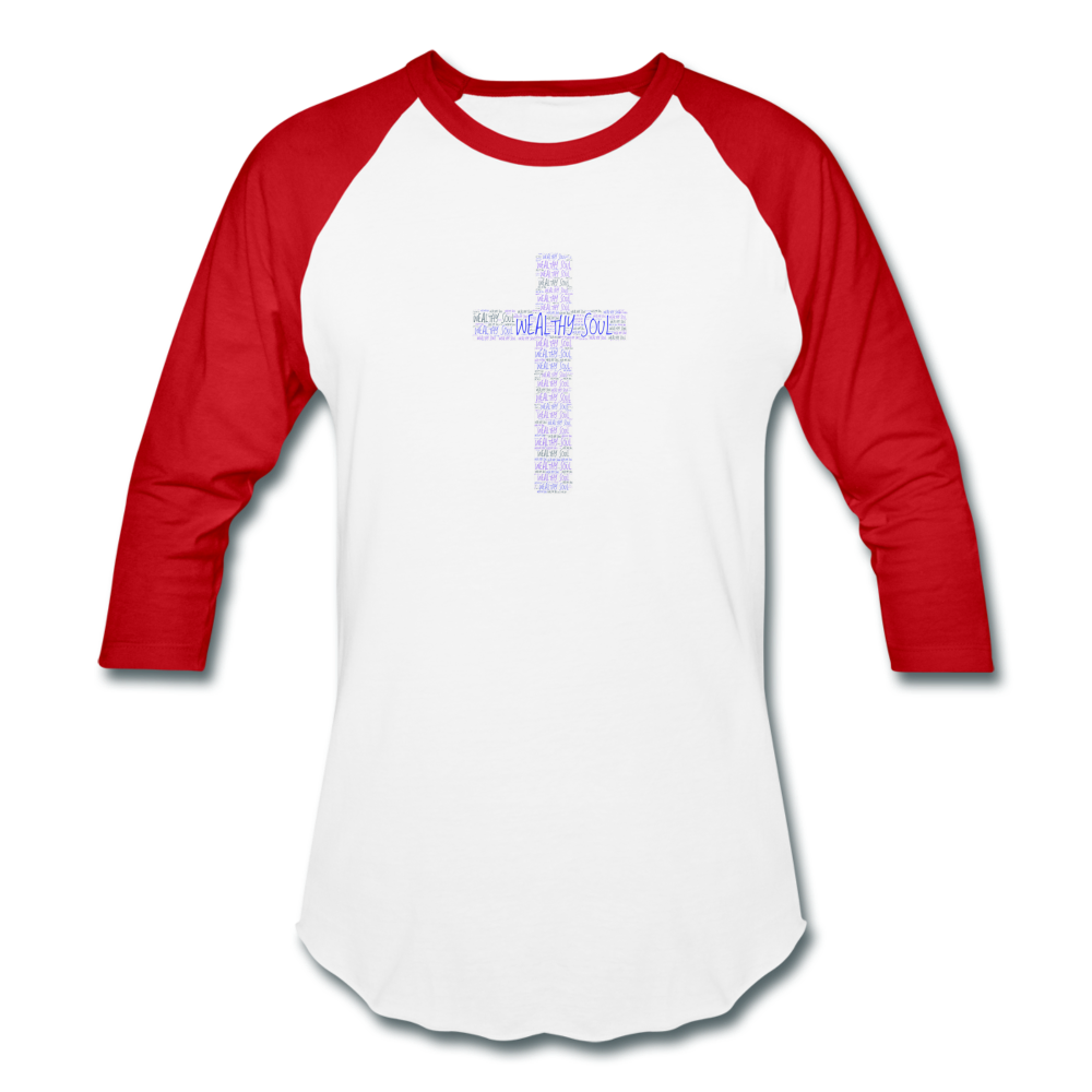 Unisex Baseball T-Shirt - white/red