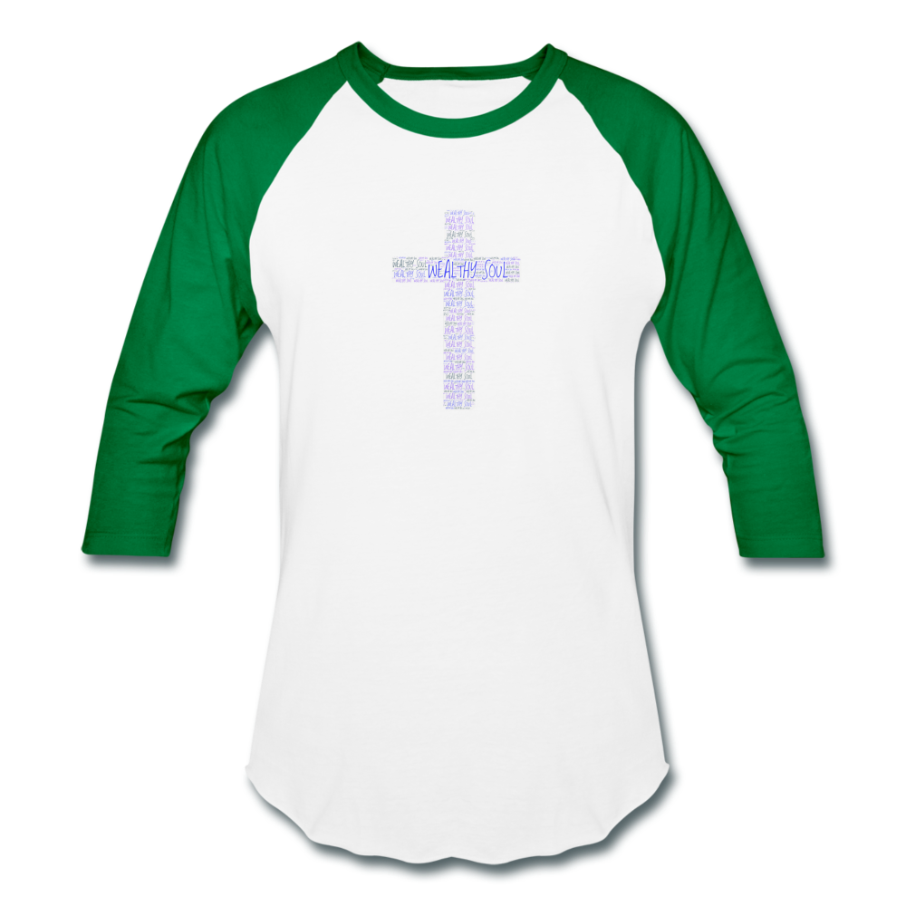 Unisex Baseball T-Shirt - white/kelly green