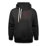 Wealthy Soul Heart (Worth More Than You Have) Shawl Collar Hoodie - black