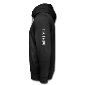 Wealthy Soul Heart (Worth More Than You Have) Shawl Collar Hoodie - black