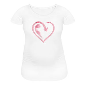 Wealthy Soul Heart Women’s Maternity T-Shirt - white