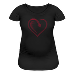 Wealthy Soul Heart Women’s Maternity T-Shirt - black