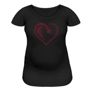 Wealthy Soul Heart Women’s Maternity T-Shirt - black