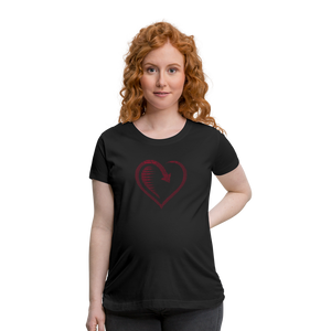 Wealthy Soul Heart Women’s Maternity T-Shirt - black