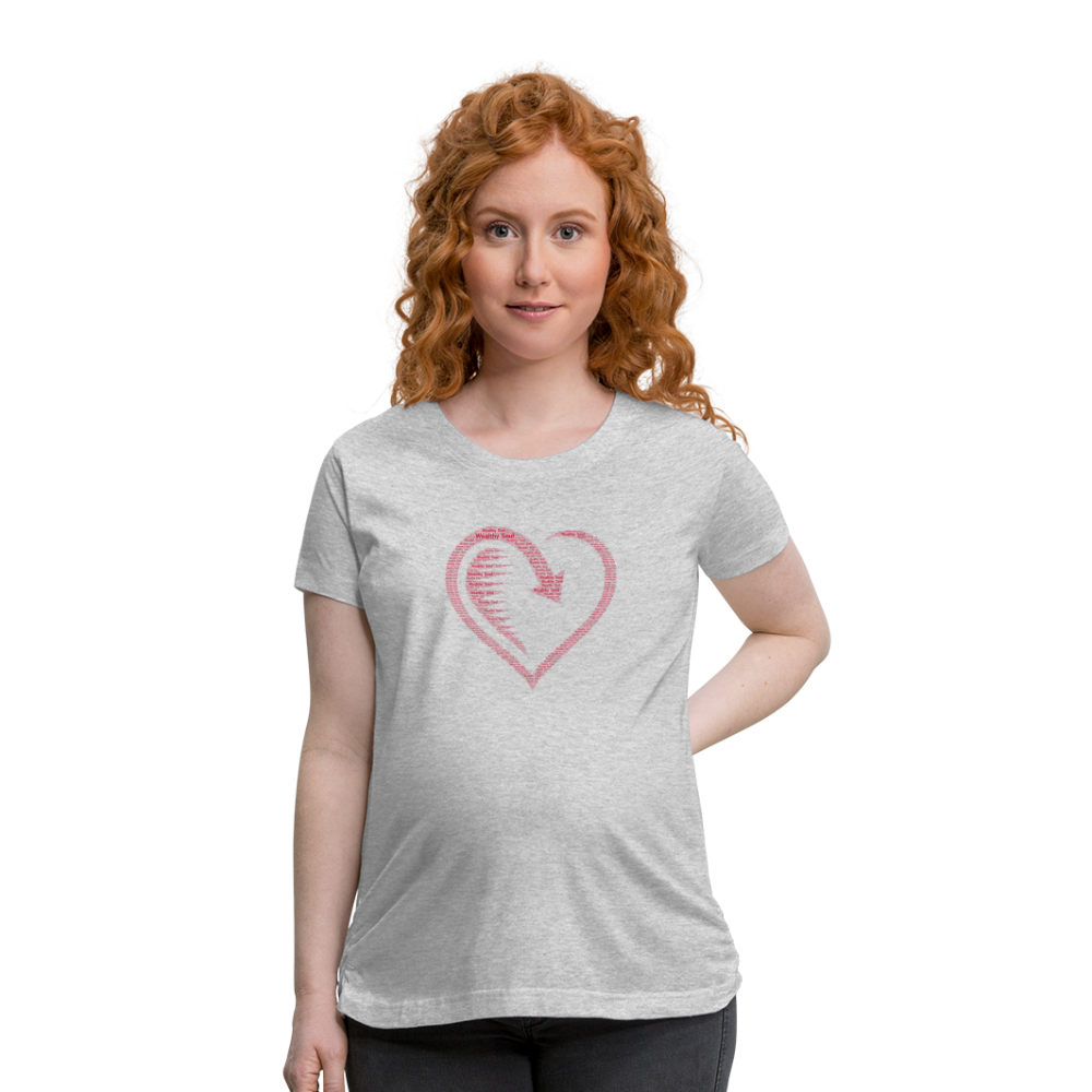 Wealthy Soul Heart Women’s Maternity T-Shirt - heather gray